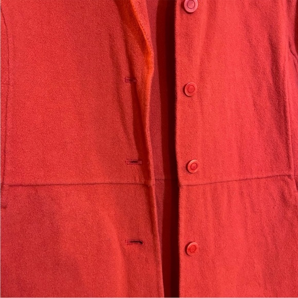 3/$15 Eileen Fisher Orange Button Up Jacket - Picture 4 of 5